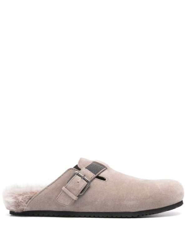 BRUNELLO CUCINELLI- Leather Slippers