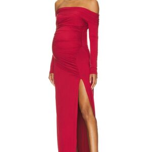 BUMPSUIT Off The Shoulder Evening Dress in Red. Size M, S, XS.