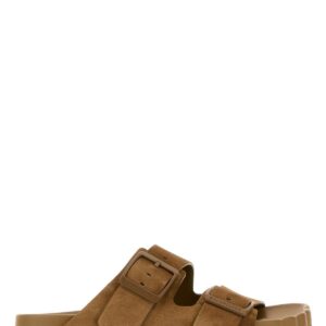 Balenciaga Camel Suede Sunday Slippers