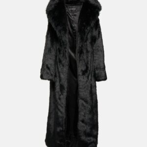 Balenciaga Off-shoulder faux fur coat