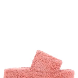 Balenciaga Pink Terry Fabric Rise Slippers