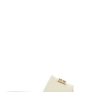 Bally Ivory Leather Eloise Slippers