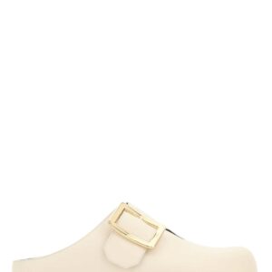 Bally Ivory Leather Lulu Slippers