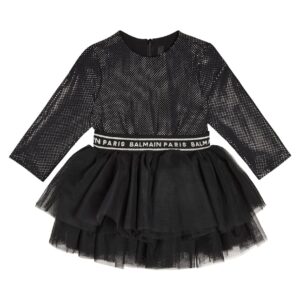 Balmain Kids Baby tiered dress