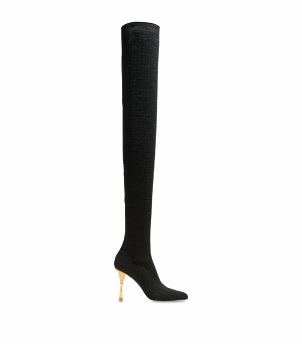 Balmain Moneta Thigh-High Boots 95