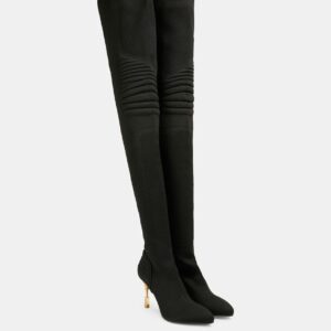 Balmain Moneta knit over-the-knee boots