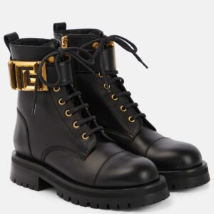 Balmain Romy leather lace-up boots