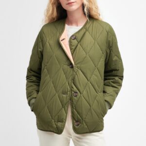 Barbour Bickland Harlequin-Quilted Shell Jacket - UK 12