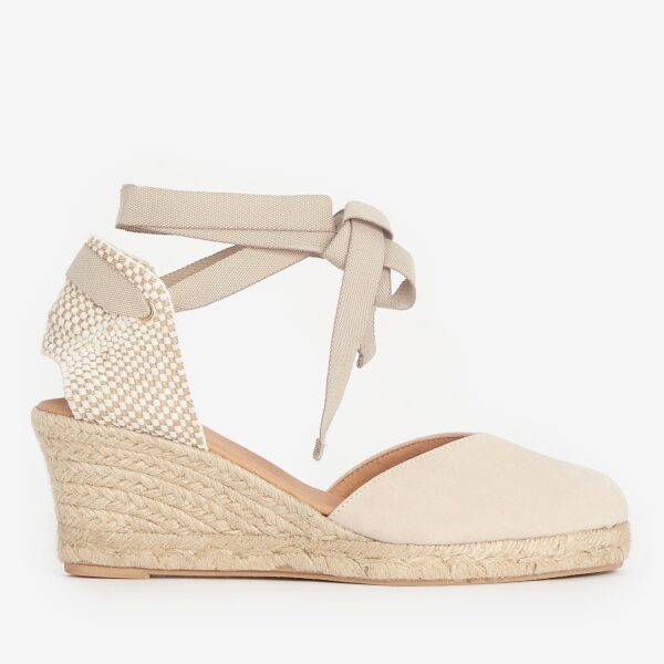 Barbour Women's Juana Wedged Suede and Raffia Espadrilles