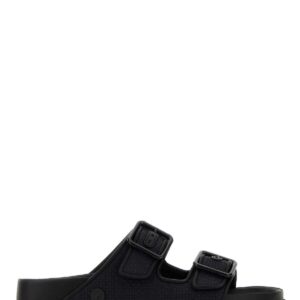 Birkenstock Black Raffia Arizona Slippers