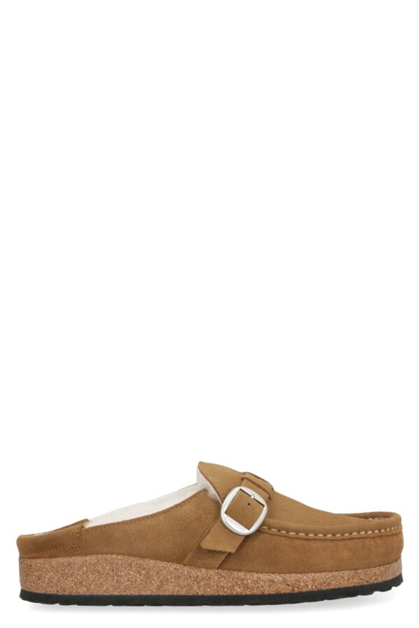 Birkenstock Buckley Shearling Suede And Fur Slippers