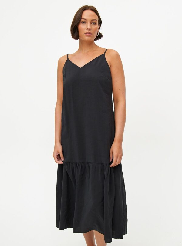 Black Tiered Midaxi Dress 10