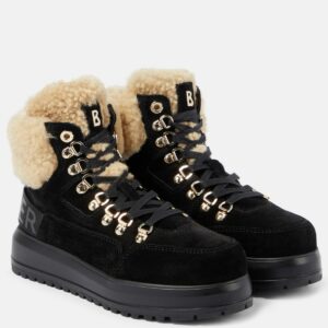 Bogner Antwerp suede and shearling lace-up boots