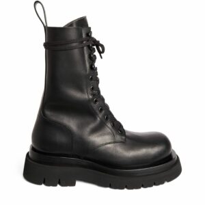 Bottega Veneta Leather Lug Lace-Up Boots 55