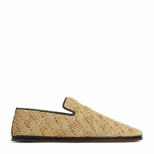 Bottega Veneta Raffia Sunday Slippers