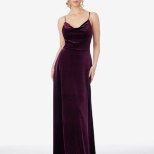 Bridesmaid Dress Velour Sheath Floor-Length Prom Dress