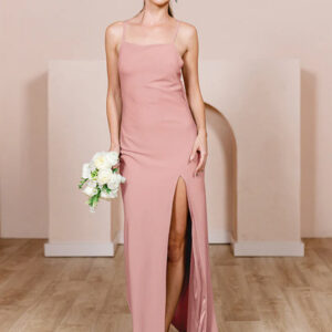 Bridesmaid Dresses Tulle Sheath Floor-Length Formal Gowns