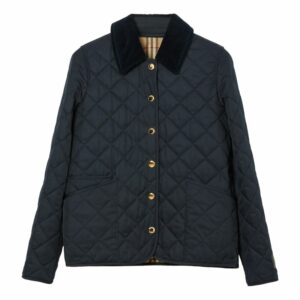 Burberry Corduroy Collar Diamond Quilted Jacket