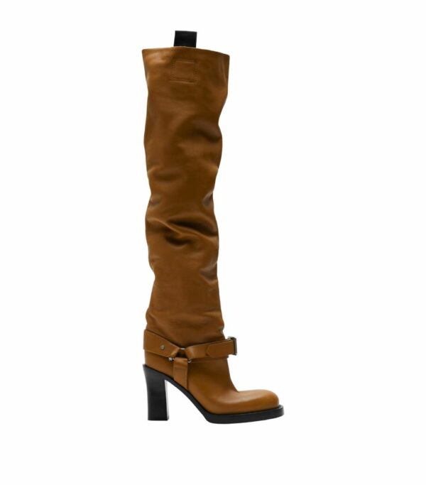 Burberry Leather Soft Stirrup Over-The-Knee Boots 100