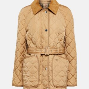 Burberry Quilted belted jacket