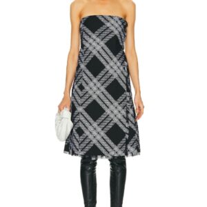 Burberry Strapless Dress in Monochrome - Black. Size 0 (also in 2).