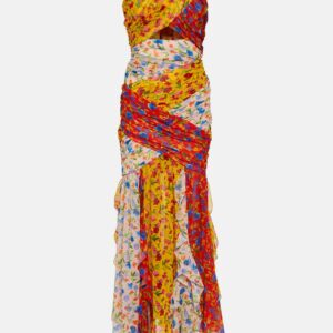 Carolina Herrera Floral strapless maxi dress