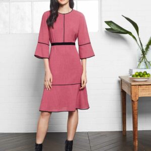 Cefinn Tyler Tiered A-Line Dress - Rose