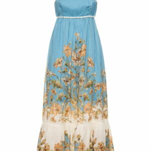 Chintz Tiered Ramie Midi Dress