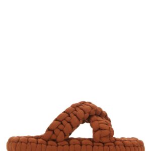 Chloé Brick Stretch Fabric Kamy Slippers