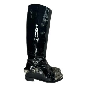 Christian Louboutin Egoutina patent leather riding boots