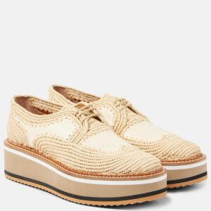 Clergerie Blake raffia platform brogues