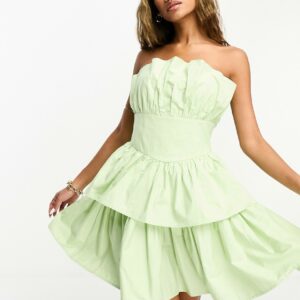 Collective the Label tiered mini dress in apple green