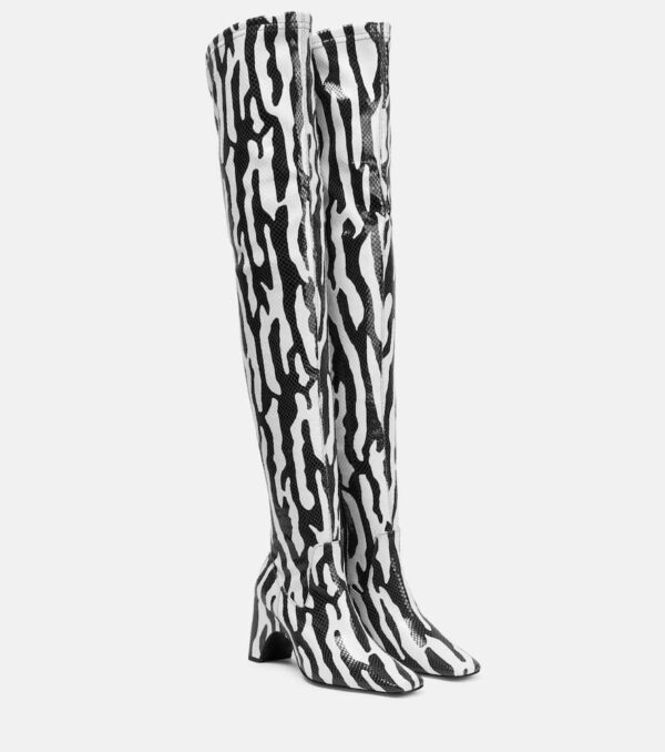 Coperni Printed over-the-knee boots