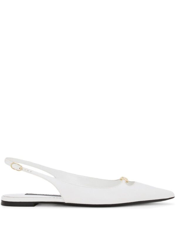 DOLCE & GABBANA- Leather Slingback Flats