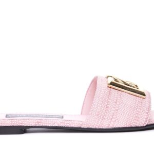 Dolce & Gabbana Pink Fabric Slippers