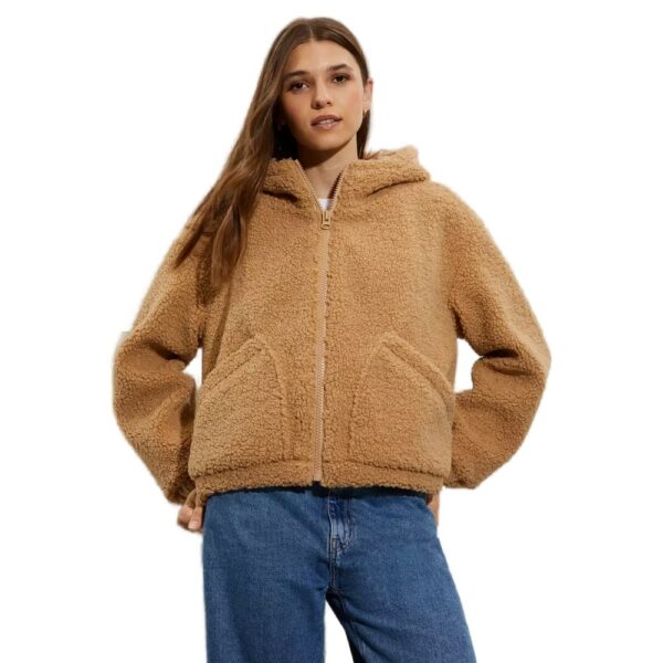 Dorothy Perkins Womens/Ladies Teddy Fleece Short Coat (XL) (Camel)