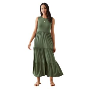 Dorothy Perkins Womens/Ladies Tiered Maxi Dress (8 UK) (Khaki)