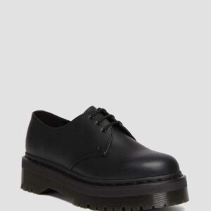 Dr. Martens Men's 1461 Felix Quad Mono Vegan Platform Shoes in Black, Size: 3