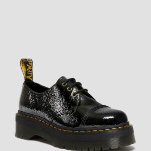 Dr. Martens Men's 1461 Quad Patent Leather Platform Shoes in Black, Size: 3