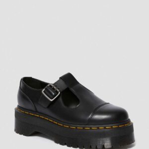 Dr. Martens Men's Bethan Smooth Leather Platform Mary Jane Shoes in Black, Size: 3