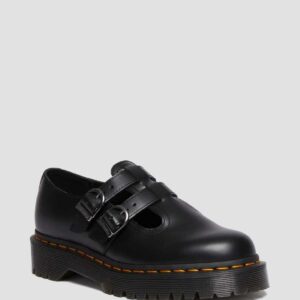 Dr. Martens Women's 8065 II Bex Smooth Leather Platform Mary Jane Shoes in Black, Size: 3