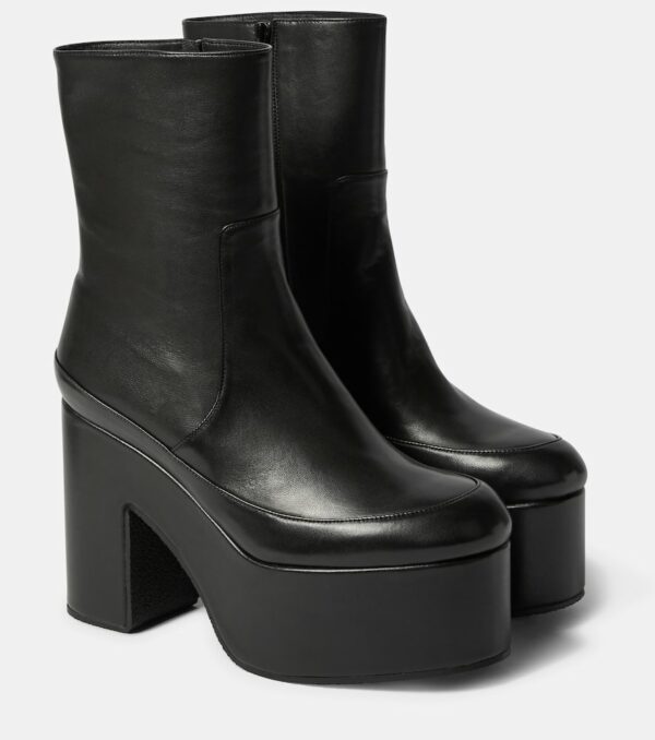 Dries Van Noten Leather platform ankle boots