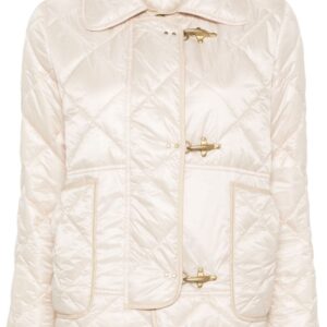 FAY- Quilted Mini 3-hook Caban Jacket