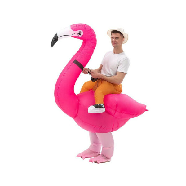 (Flamingo) Fun Inflatable Suit Cosplay Adult Fancy Dress Party Costume