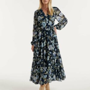 Forever New Women's Amelie Tiered Maxi Dress in Augustine Floral, Size 6 Main/Polyester