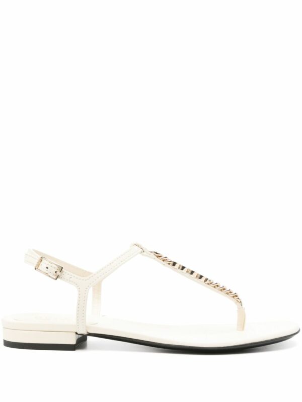 GUCCI- Gucci Signoria Leather Thong Sandals