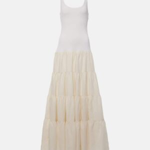 Gabriela Hearst Pozas tiered linen maxi dress