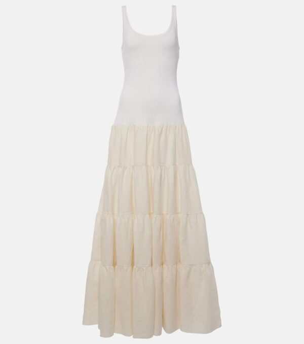 Gabriela Hearst Pozas tiered linen maxi dress