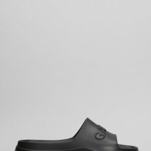 Ganni Black Rubber Slippers