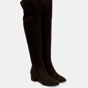 Gianvito Rossi Rolling over-the-knee suede boots